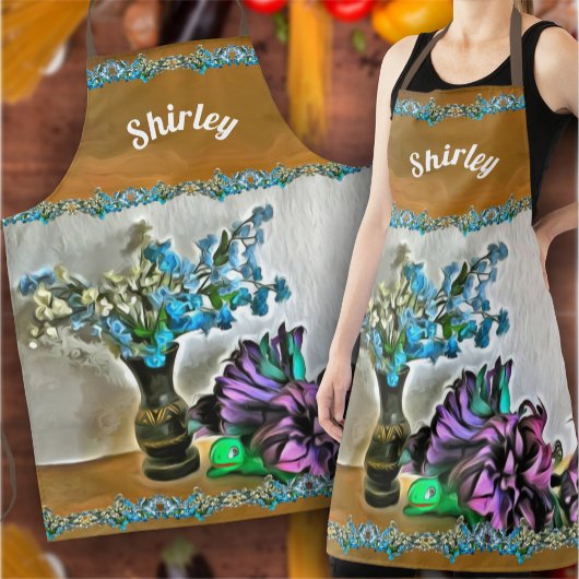 Tablier Fleurs de soie et de rousseur de maïs 2190