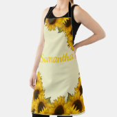 Tablier Fleurs de soleil à aquarelle personnalisées (Insitu)