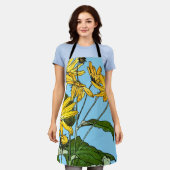 Tablier Fleurs de soleil Art Nouveau (Porté)