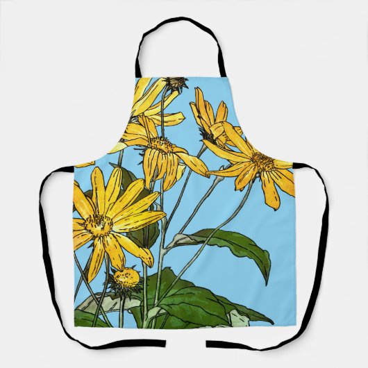 Tablier Fleurs de soleil Art Nouveau (Recto)