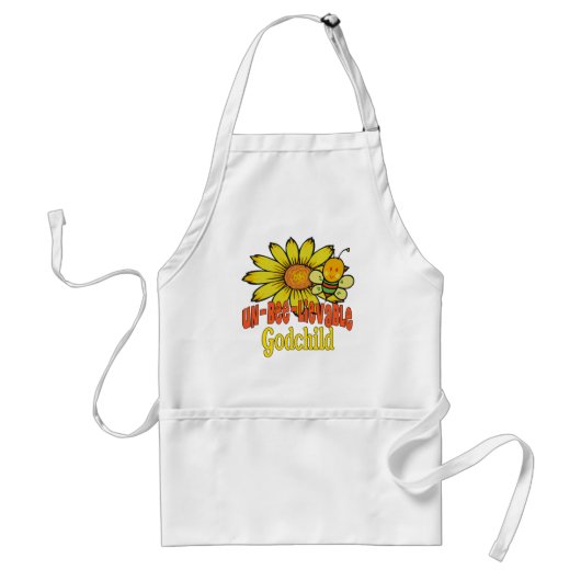 Tablier Fleurs de soleil et abeilles Godchild incroyables (Devant)
