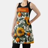 Tablier Fleurs de soleil et oranges Conception d'automne (Insitu)