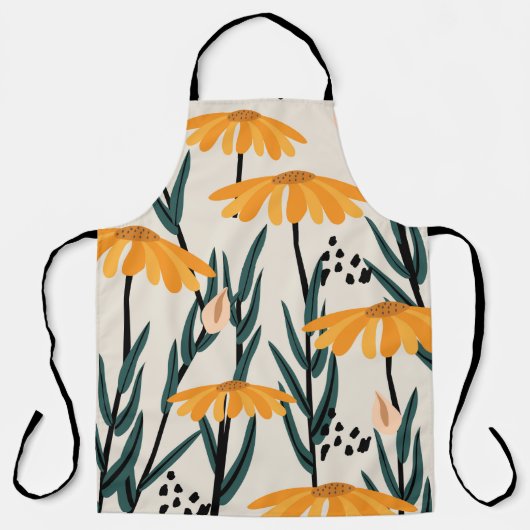 Tablier Fleurs de soleil jaunes (Recto)