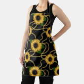 Tablier Fleurs de soleil jaunes élégantes Motif élégant su (Insitu)