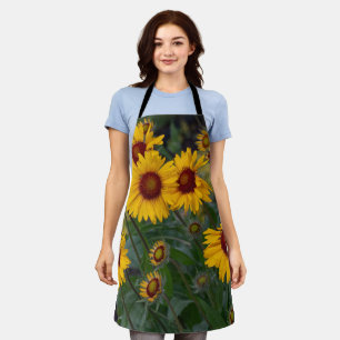 Tablier Fleurs de soleil orange : fleurs vives florales
