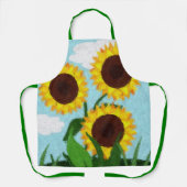 Tablier Fleurs de soleil peintes (Recto)