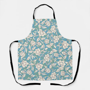 Tablier Fleurs de torrents jaunes et bleues