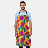 Tablier Fleurs de tulipe brillantes : Élégantes et sans jo (Porté)