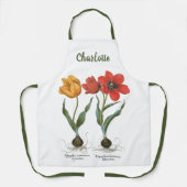 Tablier Fleurs de tulipe printanière vintages par Basilius (Recto)