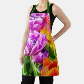 Tablier Fleurs de tulipes à perroquets pourpres étonnantes (Insitu)