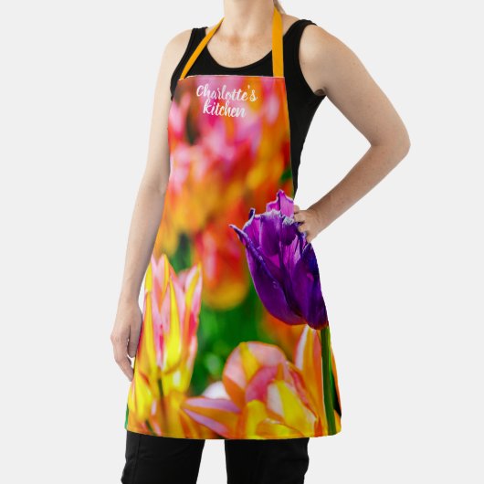 Tablier Fleurs De Tulipes Merveilleuses Sur Un Fleur (Insitu)