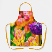 Tablier Fleurs De Tulipes Merveilleuses Sur Un Fleur (Recto)