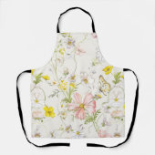 Tablier fleurs délicates avec papillon à la chinoise (Recto)