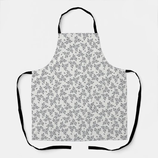 Tablier Fleurs délirantes grises (Recto)