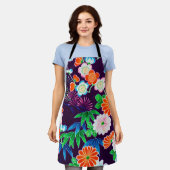 Tablier Fleurs, design japonais (Porté)
