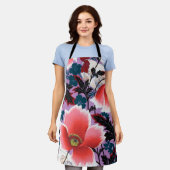 Tablier Fleurs, design japonais (Porté)