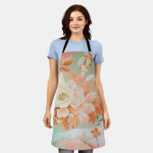 Tablier Fleurs, design japonais (Porté)