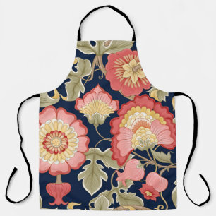 Tablier Fleurs d'Imaginaire en rétro, vintage, braises jac