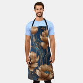 Tablier Fleurs d'or (Porté)