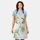 Tablier Fleurs d'orchidées blanches tropicales (Porté)