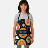 Tablier Fleurs en Melon Motif psychédélique rouge (Insitu)