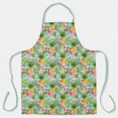 Tablier Fleurs et ananas tropicaux (Recto)