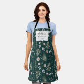 Tablier Fleurs et Feuilles de fougères Forêt Florale Botan (Porté)