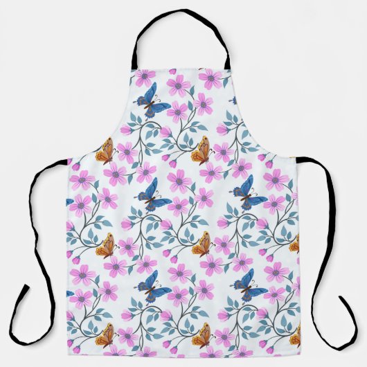 Tablier Fleurs Et Papillons (Recto)