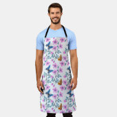 Tablier Fleurs Et Papillons (Porté)