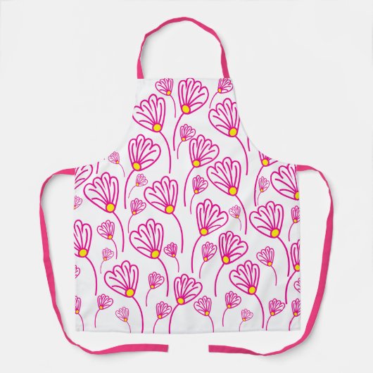 Tablier Fleurs Fleur Rose Floral (Recto)