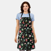 Tablier Fleurs florales rose botanique Motif (Porté)