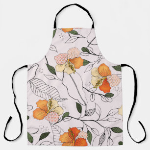 Tablier Fleurs florissantes. Flux continu isolé réaliste