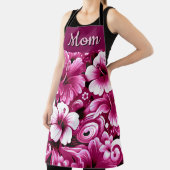 Tablier Fleurs hawaïennes tropicales Hibiscus Motif rose (Insitu)