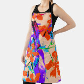 Tablier Fleurs Hawaii rose et violet (Insitu)