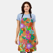 Tablier Fleurs hippies Boho Super rétros (Porté)
