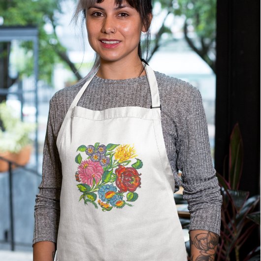 Tablier fleurs hongroises