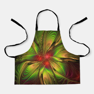 Tablier Fleurs imaginaires fractales douces et tendres