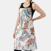 Tablier Fleurs indigènes australiennes. Noir motif transpa (Insitu)