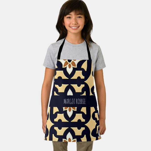 Tablier Fleurs issométriques en boîte Motif botanique beig (Insitu)