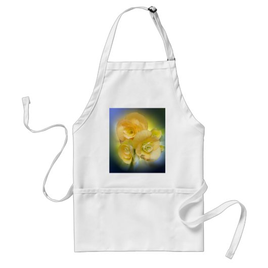 Tablier fleurs jaunes brillant (Devant)