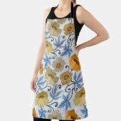 Tablier Fleurs Jaunes : Conception Textile sans joint (Insitu)