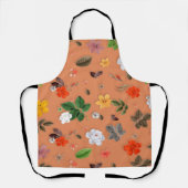 Tablier Fleurs jaunes et roses blanches 25 (Recto)