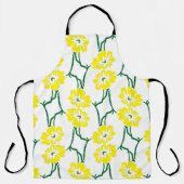 Tablier Fleurs Jaunes : Motif sans couture illustré (Recto)