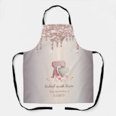 Tablier Fleurs Mixer Rose Parties scintillant or Drives Bo (Recto)