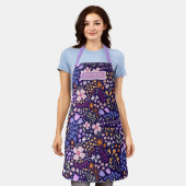 Tablier Fleurs Modernes Fleurs Sauvages Féminines Élégante (Porté)