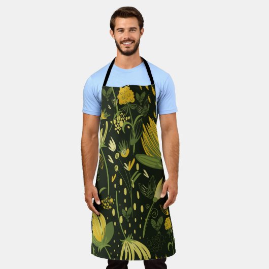 Tablier Fleurs motif transparent (Porté)