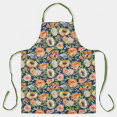 Tablier Fleurs oranges de printemps (Recto)