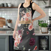 Tablier Fleurs Pastel Modernes & Cadeau Personnalisé Kraft