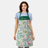 Tablier Fleurs Personnalisées Colorées (Porté)