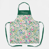 Tablier Fleurs Personnalisées Colorées (Recto)